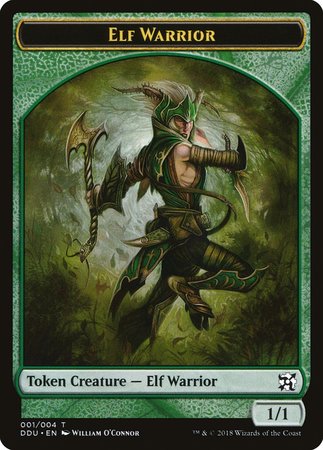 Elf Warrior Token [Duel Decks: Elves vs. Inventors Tokens] | Exor Games Bridgewater