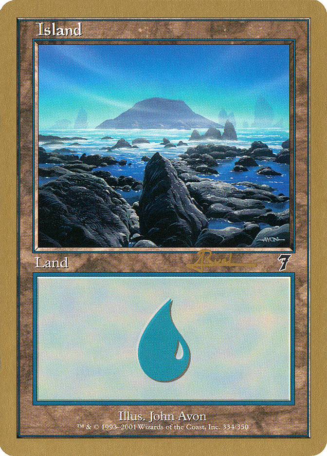 Island (ar334) (Antoine Ruel) [World Championship Decks 2001] | Exor Games Bridgewater