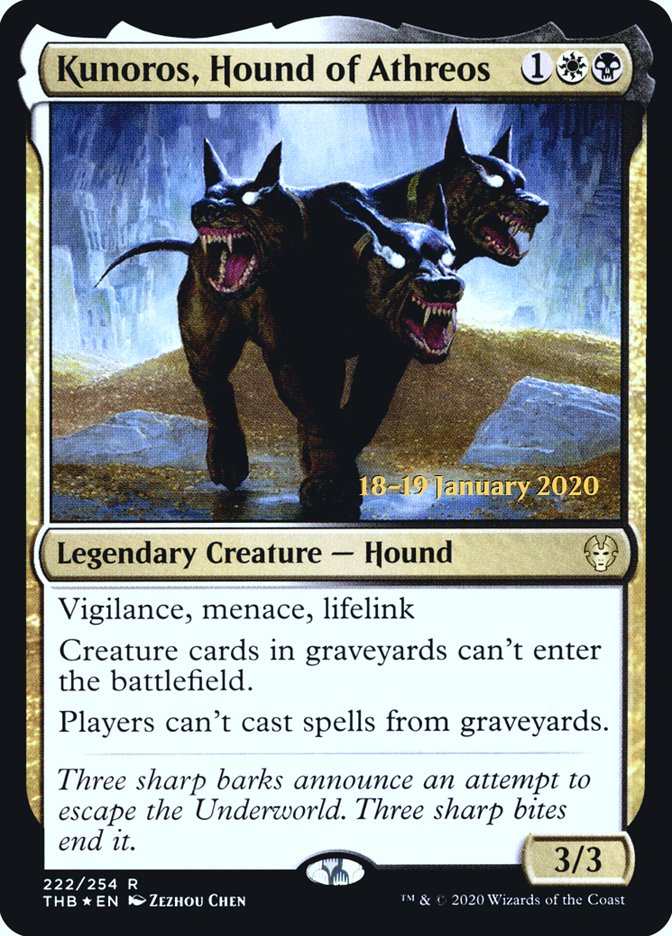 Kunoros, Hound of Athreos [Theros Beyond Death Prerelease Promos] | Exor Games Bridgewater