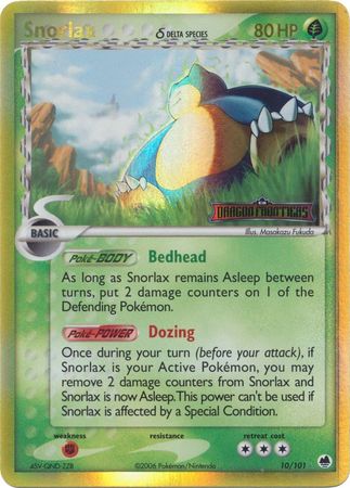 Snorlax (10/101) (Delta Species) (Stamped) [EX: Dragon Frontiers] | Exor Games Bridgewater