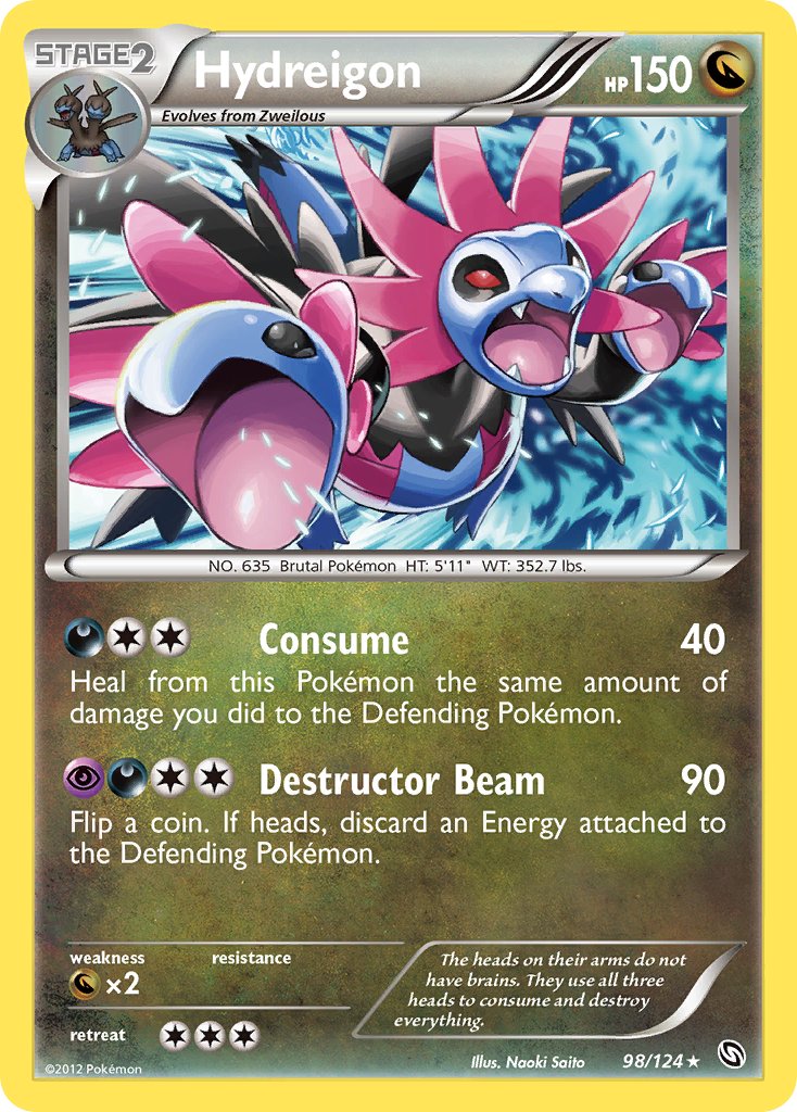 Hydreigon (98/124) (Cracked Ice Holo) (Theme Deck Exclusive) [Black & White: Dragons Exalted] | Exor Games Bridgewater