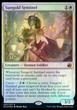 Sungold Sentinel [Innistrad: Midnight Hunt Prerelease Promos] | Exor Games Bridgewater