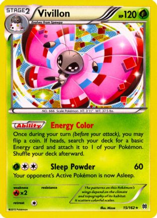 Vivillon (15/162) (Cosmos Holo) [XY: BREAKthrough] | Exor Games Bridgewater