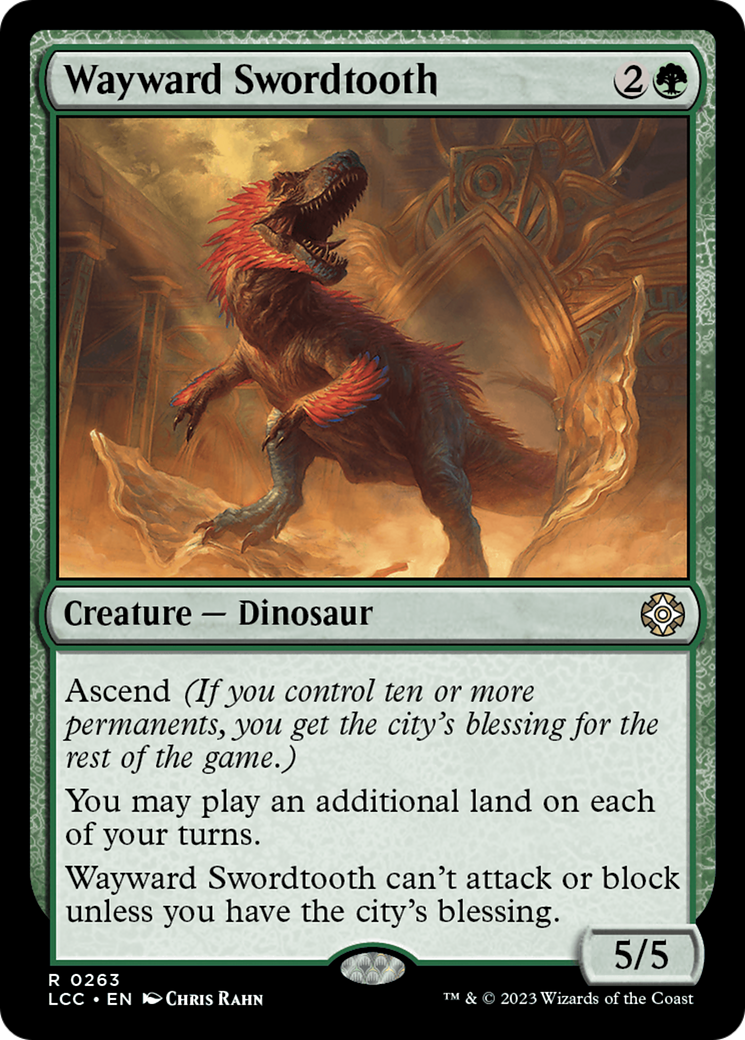 Wayward Swordtooth [The Lost Caverns of Ixalan Commander] | Exor Games Bridgewater