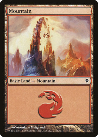 Mountain (244a) [Zendikar] | Exor Games Bridgewater