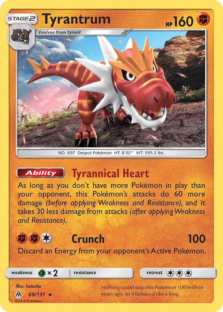 Tyrantrum (69/131) [Sun & Moon: Forbidden Light] | Exor Games Bridgewater