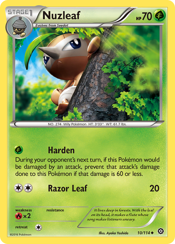 Nuzleaf (10/114) [XY: Steam Siege] | Exor Games Bridgewater