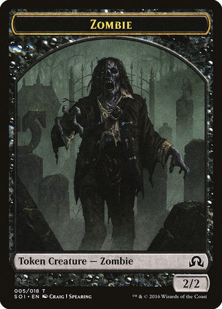 Zombie Token [Shadows over Innistrad Tokens] | Exor Games Bridgewater