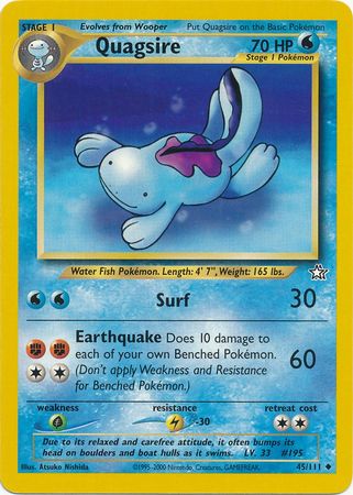 Quagsire (45/111) [Neo Genesis Unlimited] | Exor Games Bridgewater