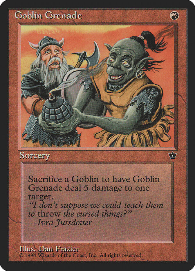 Goblin Grenade (Dan Frazier) [Fallen Empires] | Exor Games Bridgewater