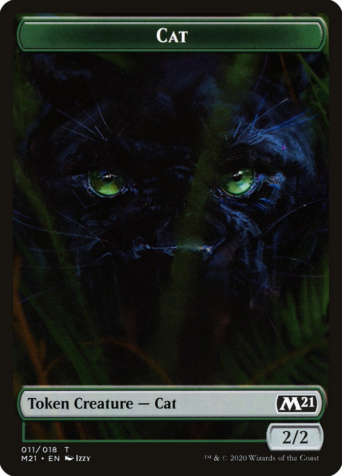 Cat (011/018) [Core Set 2021 Tokens] | Exor Games Bridgewater