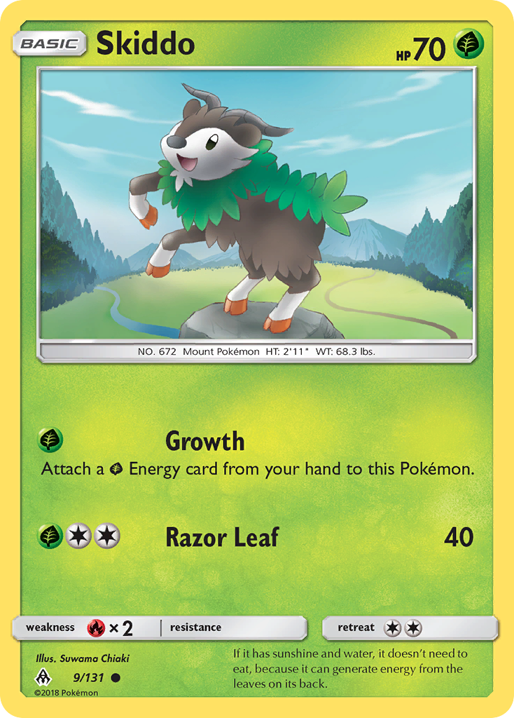 Skiddo (9/131) [Sun & Moon: Forbidden Light] | Exor Games Bridgewater