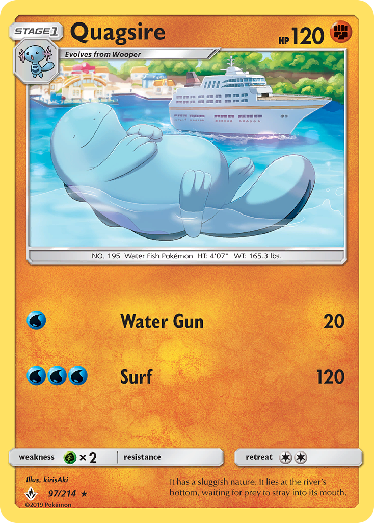 Quagsire (97/214) [Sun & Moon: Unbroken Bonds] | Exor Games Bridgewater