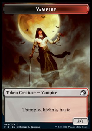 Vampire Token [Innistrad: Midnight Hunt Tokens] | Exor Games Bridgewater