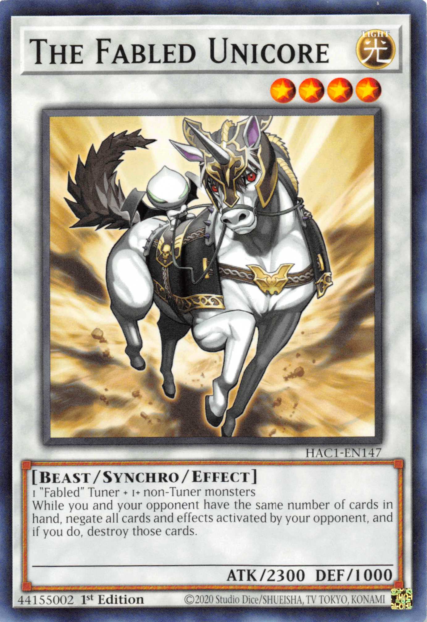 The Fabled Unicore [HAC1-EN147] Common | Exor Games Bridgewater