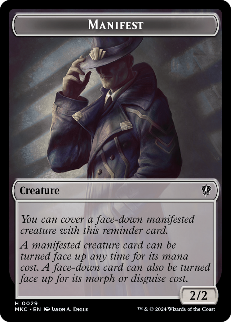 Insect (0016) // Manifest Double-Sided Token [Murders at Karlov Manor Commander Tokens] | Exor Games Bridgewater