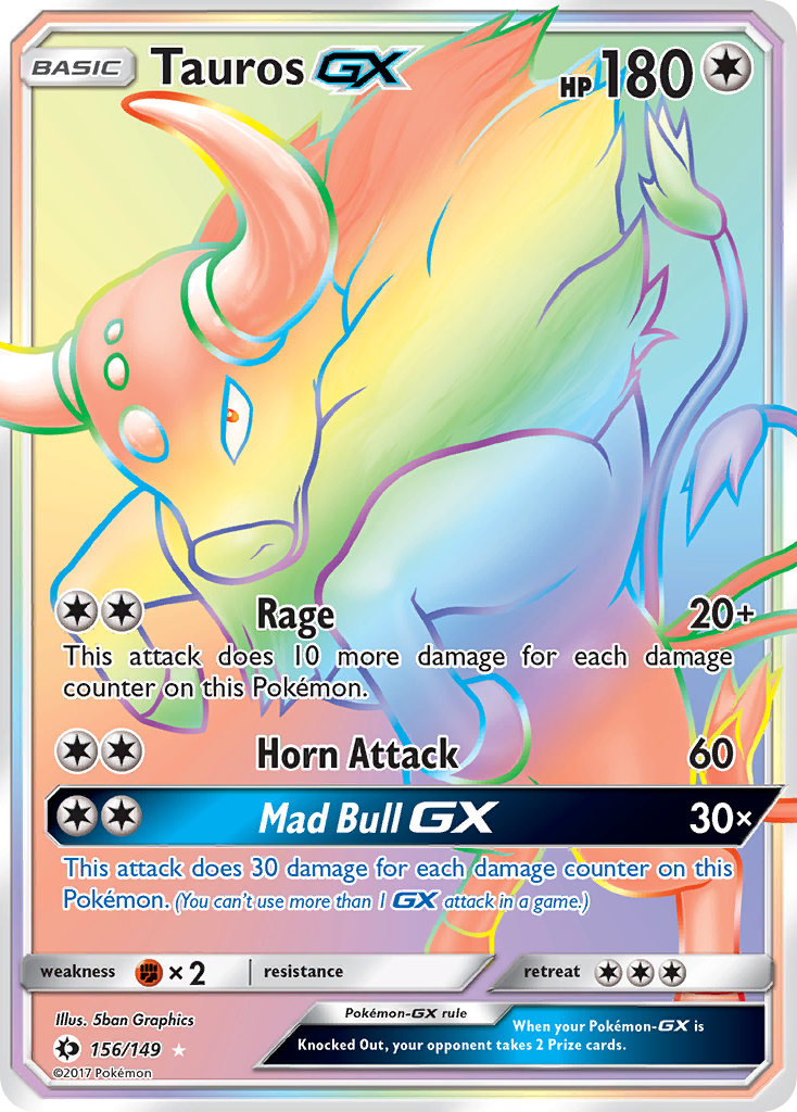 Tauros GX (156/149) [Sun & Moon: Base Set] | Exor Games Bridgewater