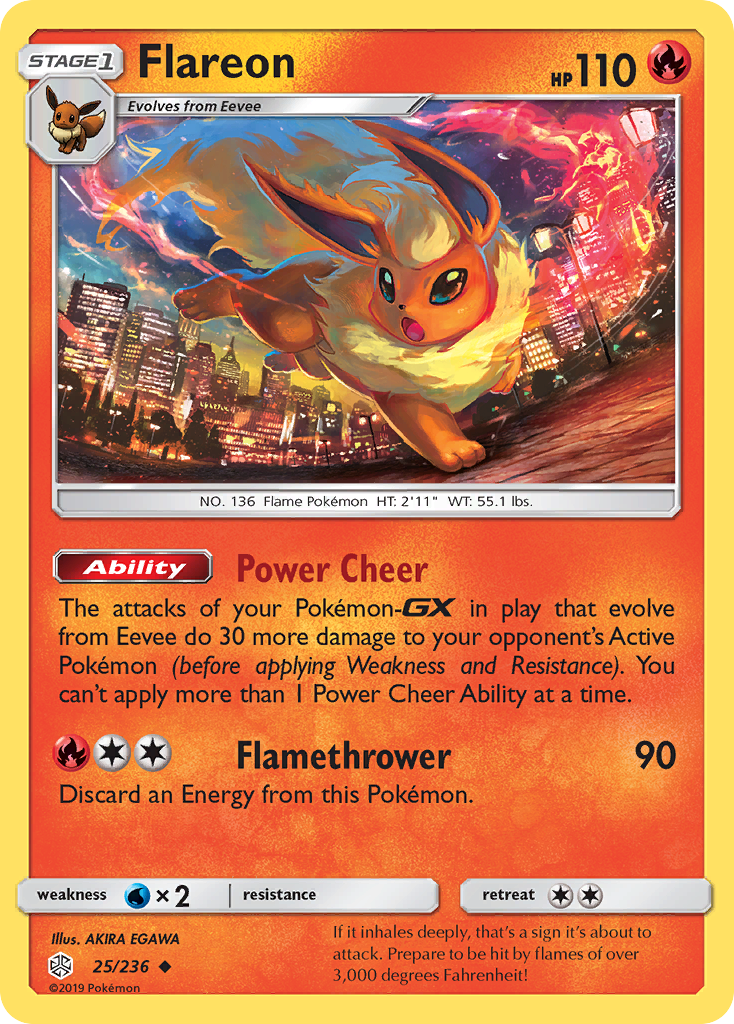 Flareon (25/236) [Sun & Moon: Cosmic Eclipse] | Exor Games Bridgewater