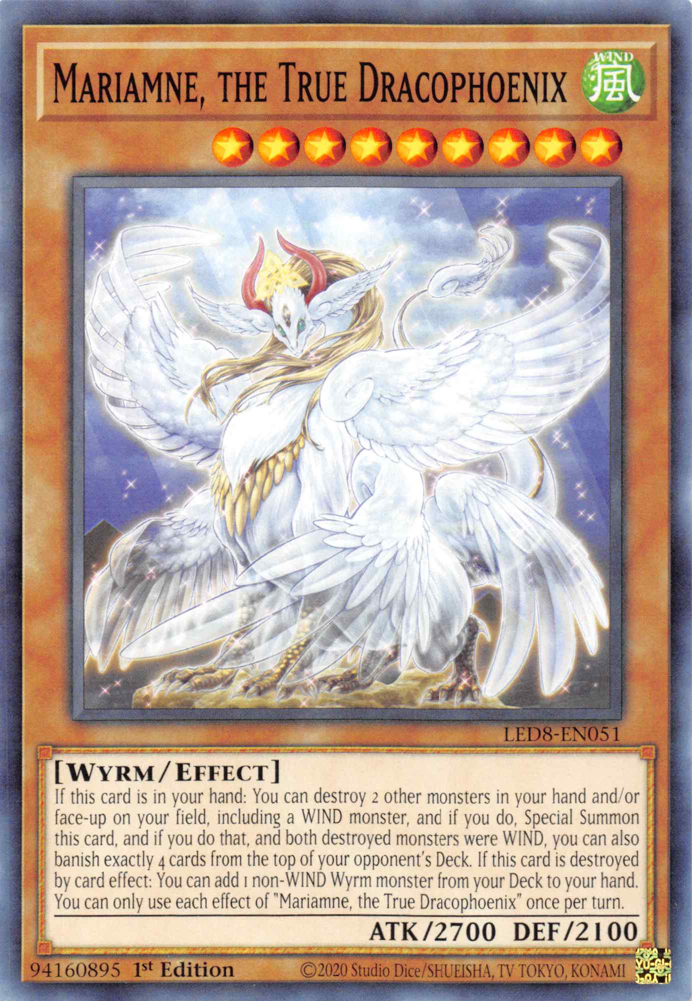 Mariamne, the True Dracophoenix [LED8-EN051] Common | Exor Games Bridgewater