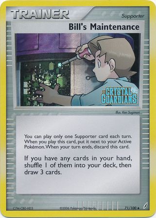 Bill's Maintenance (71/100) (Stamped) [EX: Crystal Guardians] | Exor Games Bridgewater