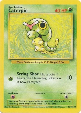 Caterpie (45/102) [Base Set Unlimited] | Exor Games Bridgewater