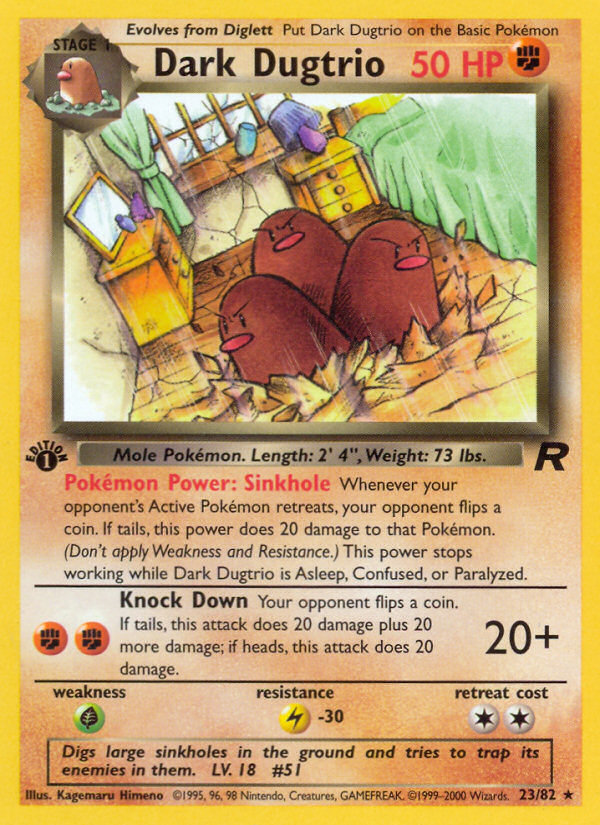 Dark Dugtrio (23/82) [Team Rocket 1st Edition] | Exor Games Bridgewater