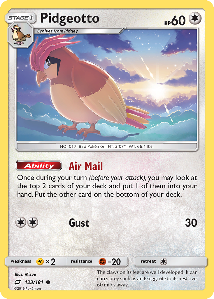 Pidgeotto (123/181) [Sun & Moon: Team Up] | Exor Games Bridgewater