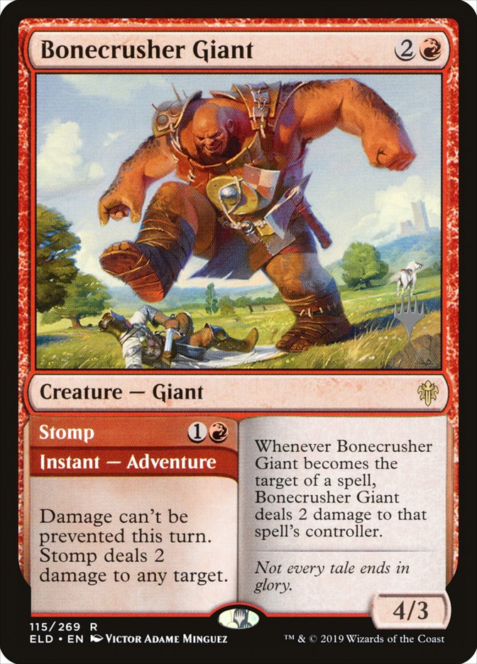 Bonecrusher Giant // Stomp (Promo Pack) [Throne of Eldraine Promos] | Exor Games Bridgewater