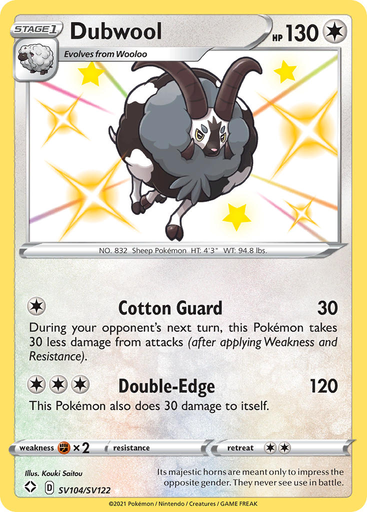 Dubwool (SV104/SV122) [Sword & Shield: Shining Fates] | Exor Games Bridgewater