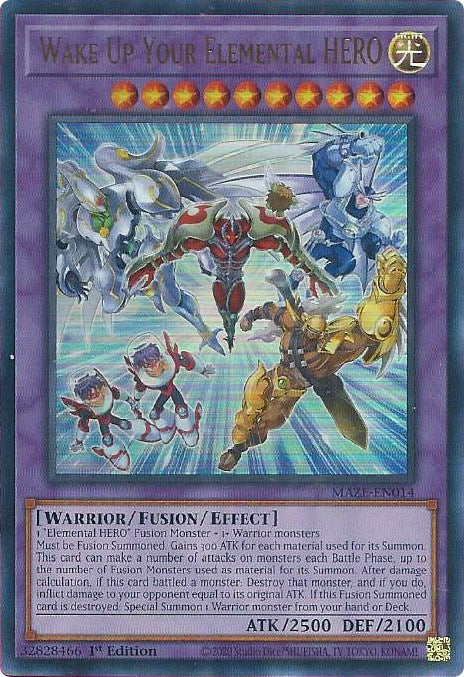 Wake Up Your Elemental HERO [MAZE-EN014] Ultra Rare | Exor Games Bridgewater