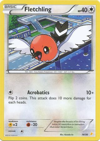 Fletchling (16/30) [XY: Trainer Kit 3 - Pikachu Libre] | Exor Games Bridgewater