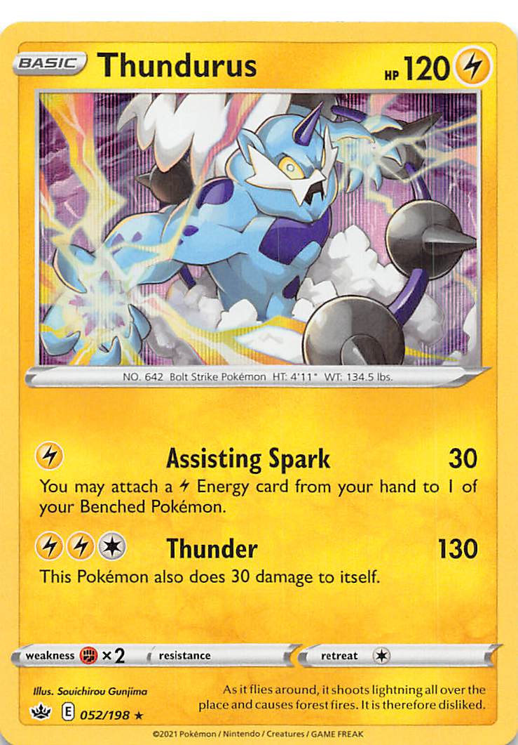 Thundurus (052/198) [Sword & Shield: Chilling Reign] | Exor Games Bridgewater