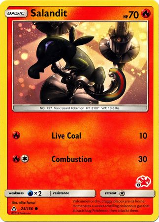 Salandit (25/156) (Charizard Stamp #13) [Battle Academy 2020] | Exor Games Bridgewater