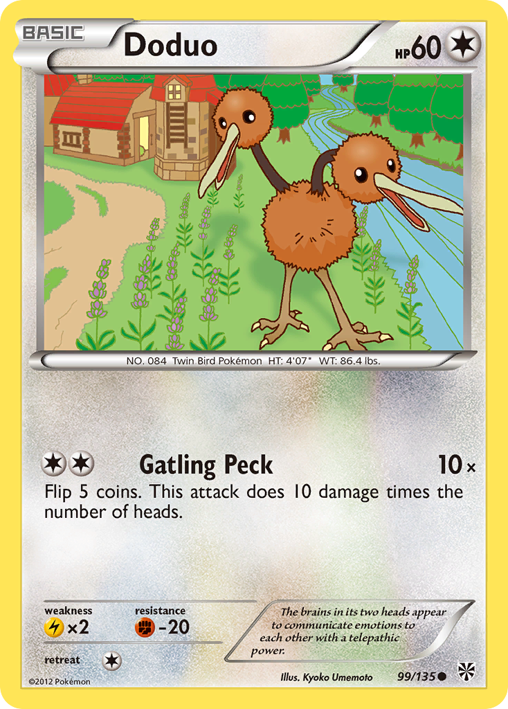 Doduo (99/135) [Black & White: Plasma Storm] | Exor Games Bridgewater