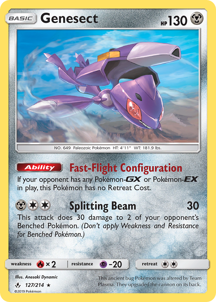 Genesect (127/214) [Sun & Moon: Unbroken Bonds] | Exor Games Bridgewater