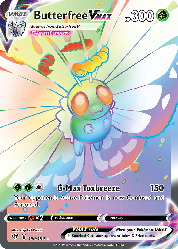 Butterfree VMAX (190/189) [Sword & Shield: Darkness Ablaze] | Exor Games Bridgewater