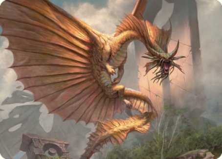 Ancient Gold Dragon Art Card (28) [Commander Legends: Battle for Baldur's Gate Art Series] | Exor Games Bridgewater