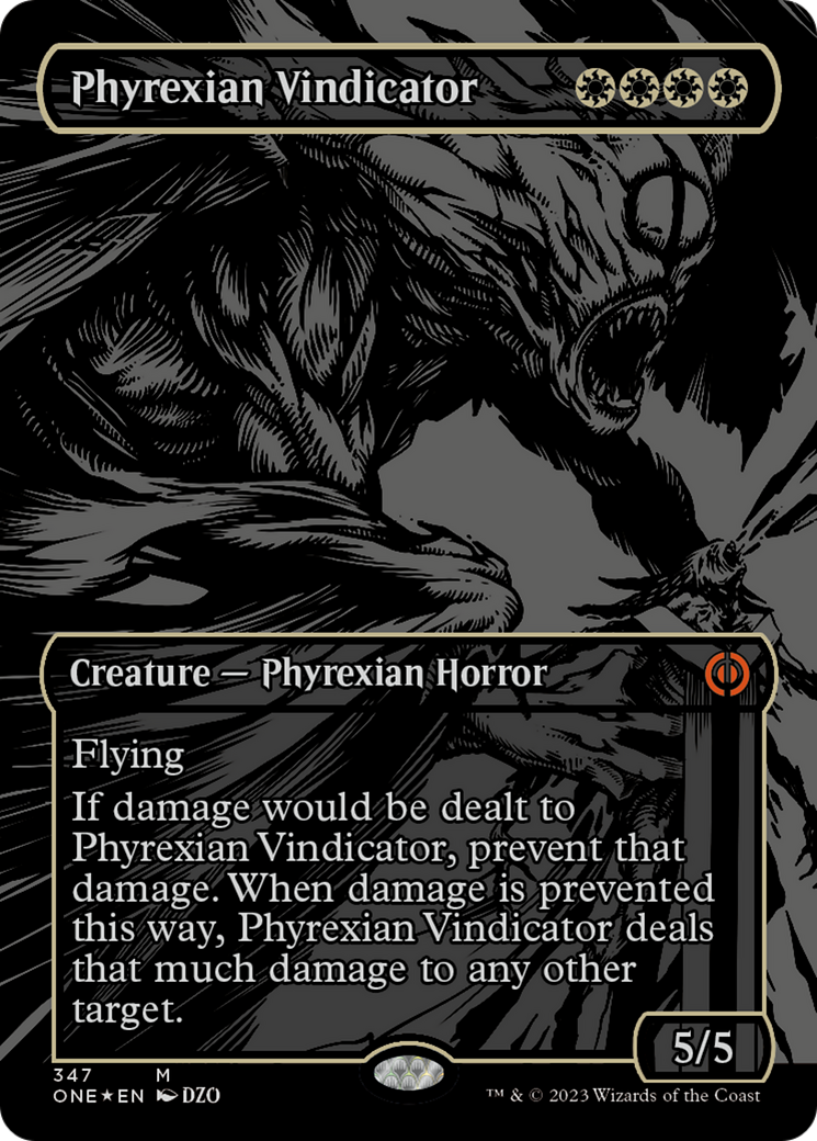 Phyrexian Vindicator (Oil Slick Raised Foil) [Phyrexia: All Will Be One] | Exor Games Bridgewater