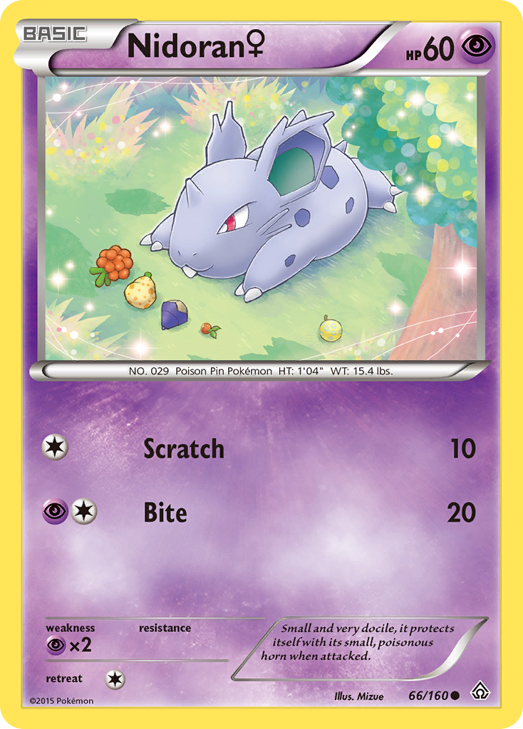 Nidoran (66/160) (Female) [XY: Primal Clash] | Exor Games Bridgewater