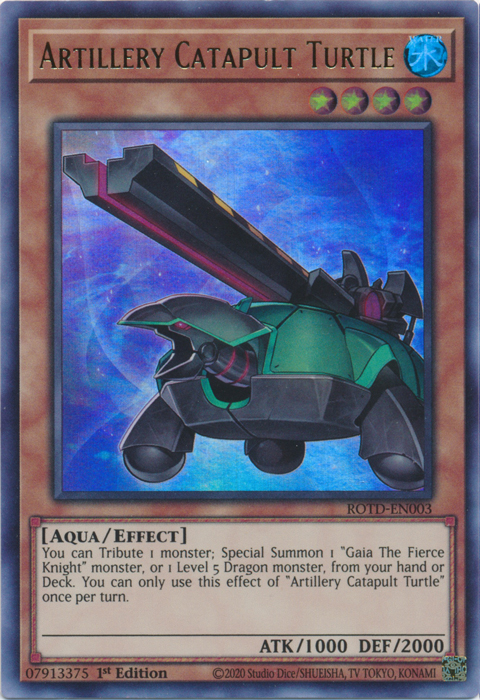 Artillery Catapult Turtle [ROTD-EN003] Ultra Rare | Exor Games Bridgewater