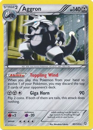 Aggron (80/124) (Cosmos Holo) [Black & White: Dragons Exalted] | Exor Games Bridgewater