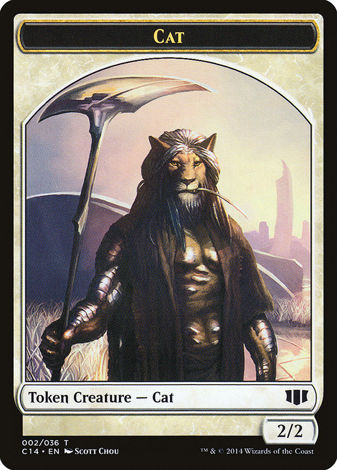 Angel // Cat Double-sided Token [Commander 2014 Tokens] | Exor Games Bridgewater