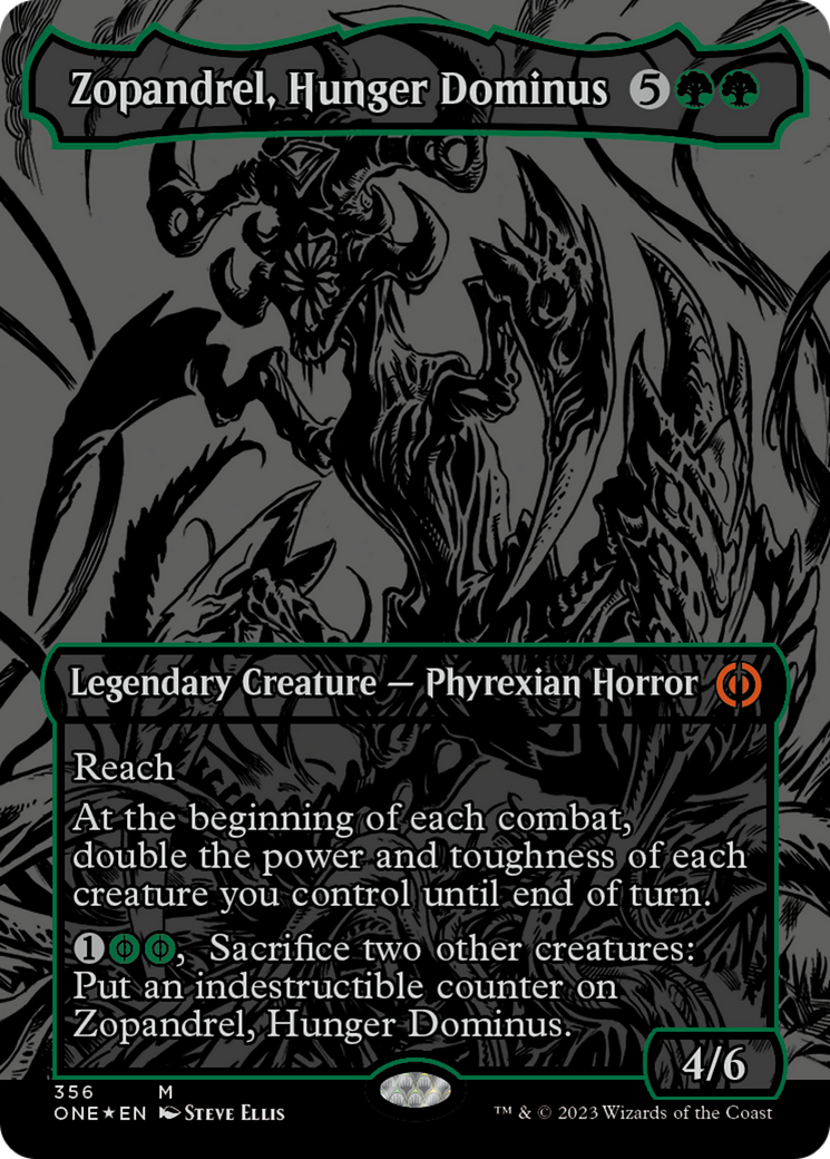 Zopandrel, Hunger Dominus (Oil Slick Raised Foil) [Phyrexia: All Will Be One] | Exor Games Bridgewater