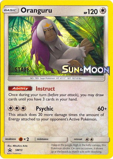 Oranguru (SM13) (Staff Prerelease Promo) [Sun & Moon: Black Star Promos] | Exor Games Bridgewater