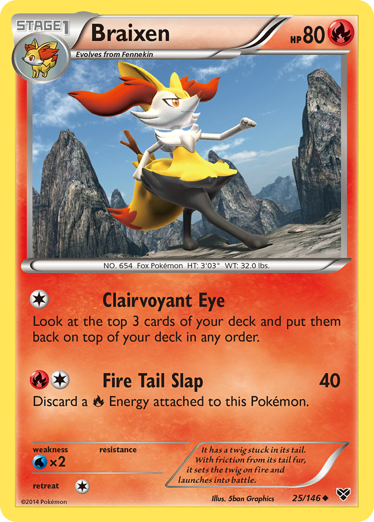 Braixen (25/146) [XY: Base Set] | Exor Games Bridgewater