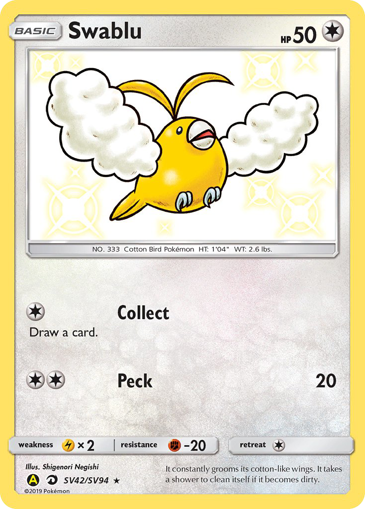 Swablu (SV42/SV94) [Sun & Moon: Hidden Fates - Shiny Vault] | Exor Games Bridgewater
