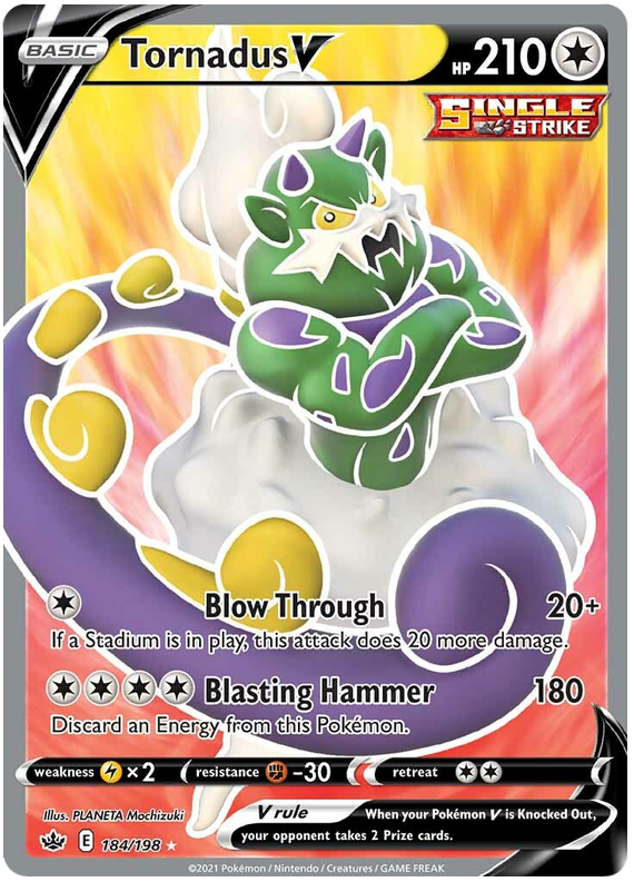 Tornadus V (184/198) [Sword & Shield: Chilling Reign] | Exor Games Bridgewater