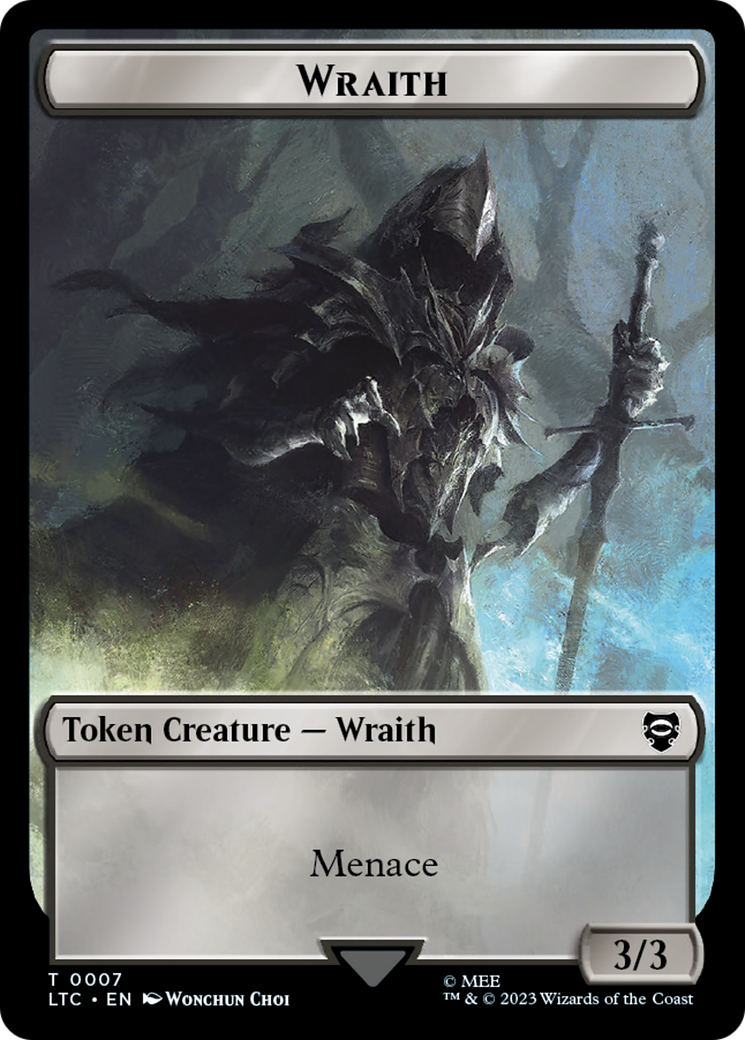 Goblin // Wraith Double-Sided Token [The Lord of the Rings: Tales of Middle-Earth Commander Tokens] | Exor Games Bridgewater