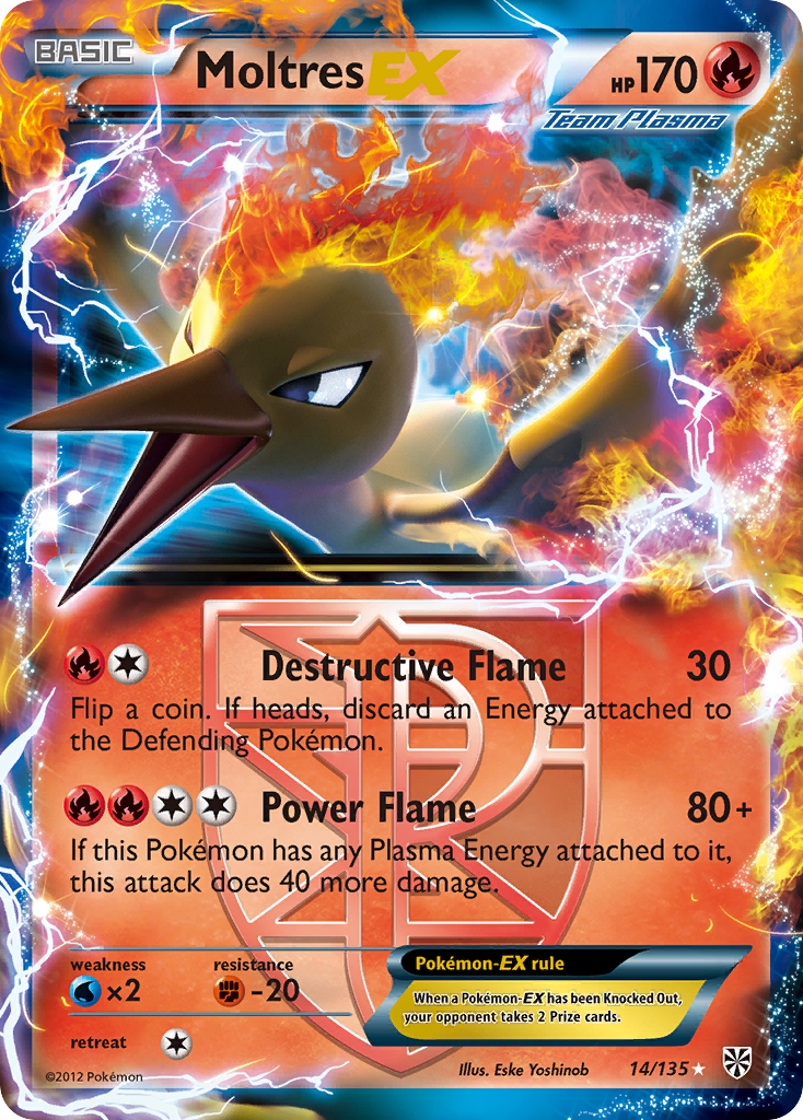 Moltres EX (14/135) [Black & White: Plasma Storm] | Exor Games Bridgewater