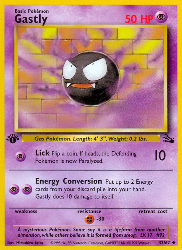 Gastly (33/62) [Fossil 1st Edition] | Exor Games Bridgewater